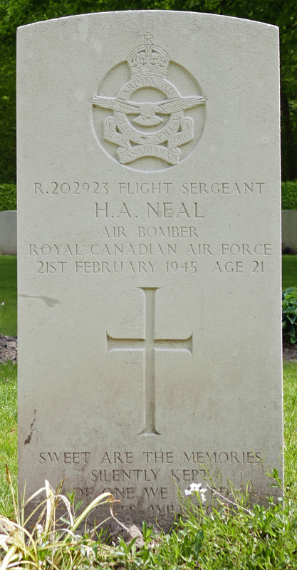 F/Sgt Harold Allan Neal<br /><br /><br />died on active duty - February 21st, 1945